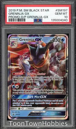 PSA 10 Pokemon - Greninja GX SM197 - Sun & Moon Black Star Promo - Image 1