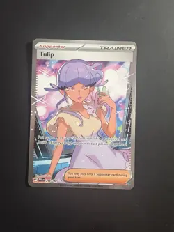 Pokemon TCG Tulip Full Art Trainer-Supporter Ultra Rare SV04 244/182 Holo - Image 1