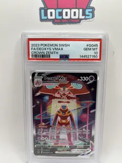 2023 POKEMON SWORD & SHIELD CROWN ZENITH #GG45 FULL ART/DEOXYS VMAX PSA 10 Gem - Image 1