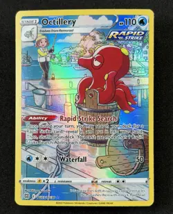 2022 TCG Pokemon TG03/TG30 Octillery Holo Brilliant Stars Trainer Gallery - Image 3