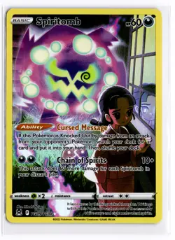 2022 TCG Pokemon #TG09/TG30 Spiritomb Holo Full Art Lost Orighin Trainer Gallery - Image 1