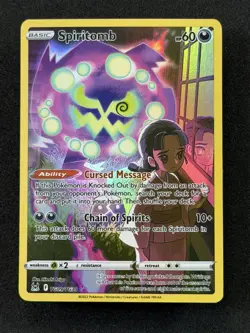 2022 TCG Pokemon #TG09/TG30 Spiritomb Holo Full Art Lost Orighin Trainer Gallery - Image 2