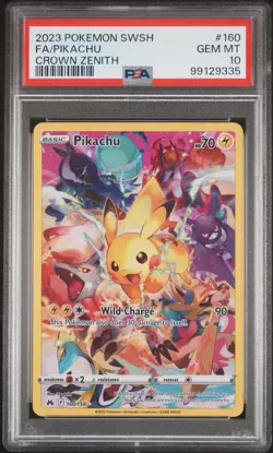 2023 PSA 10 Graded Pokemon Crown Zenith Pikachu 160/159 Secret Rare Full Art - Image 1