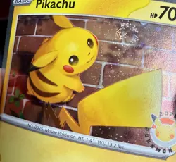 Pikachu 051/162 2026 Pokemon Day 30 Promo Cosmos Holo w/ SWIRL PSA 10 Contender - Image 2