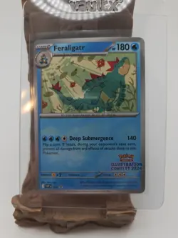 Pokemon Feraligatr 213 Black Star Promo Illustration Contest 2024 NM - Image 1