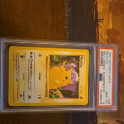 Pokemon Pikachu Base Set Shadowless Red Cheeks PSA 1999 #58/102 - Image 1