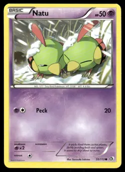 Pokemon Tcg Natu #55 Pokemon Legendary Treasures NM - Image 1