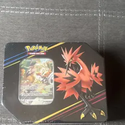SEALED Pokemon Crown Zenith Tin Galarian Zapdos 2023 - Image 1