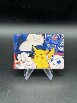 Pikachu Mew Holo Pokemon Vintage Pocket Monster Vending Prism Sticker 343 - Image 2