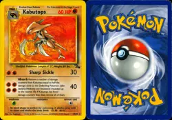 KABUTOPS 24/62 RARE FOSSIL POKEMON UNLIMITED HP - Image 3