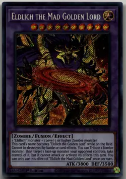 Eldlich the Mad Golden Lord Secret Rare Blazing Vortex BLVO-EN040 LP - Image 1