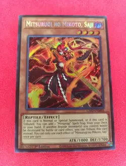 MITSURUGI NO MIKOTO, SAJI SECRET RARE L26D-ENM05 NEAR MINT YUGIOH - Image 1
