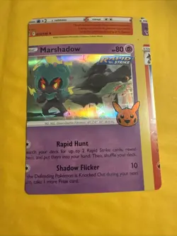 Pokemon Card - Marshadow Error Miscut NFC Trick or Trade 062/193 Holo Rare - Image 1