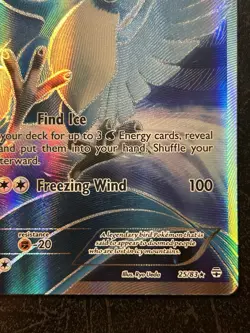 Articuno 25/83 Generations Ultra Rare Textured Full Art Holo Pokemon Card MP/DMG - Image 5