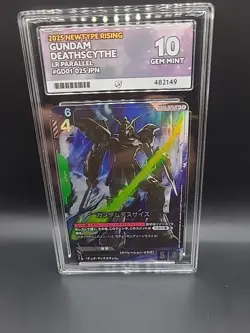 Gundam Deathscythe GD01-025 LR Japanese Gundam Card Game TCG Graded ACE 10 - Image 1
