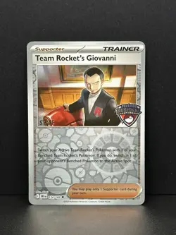 Team Rocket's Giovanni 174/182 Staff Regional Championships Promo Pokemon Card - Image 1
