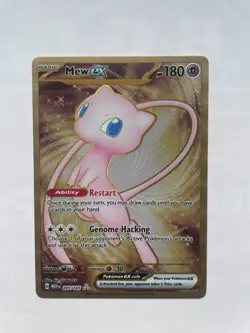 Pokemon TCG-Mew EX 205/165 Scarlet&Violet 151 UPC Gold Metal Promo Card - Image 1