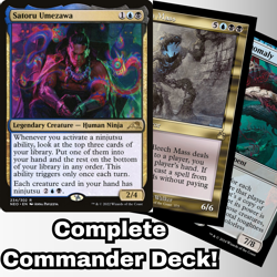 MTG Commander EDH Deck Satoru Umezawa 100 Cards Custom Deck Ninjutsu Dimir - Image 1