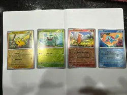 English Pokemon 151 Costco Tin Box Promo Cards - Reverse Cosmos Holo - Set of 4 - Image 1