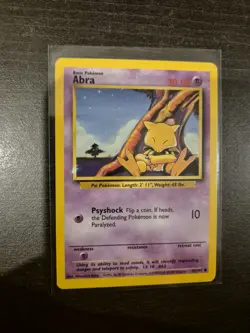 Pokemon Card Abra Base Set 43/102 Common - Image 1