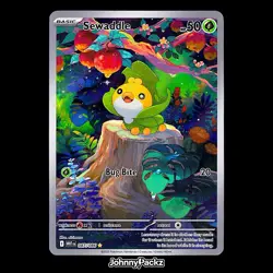 Sewaddle 087/086 - 2025 White Flare Illustration Holo Rare - Pokemon Card NM - Image 1