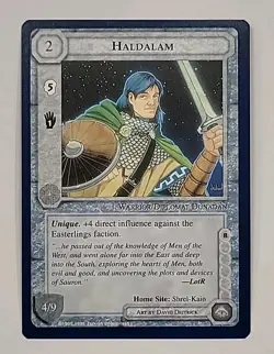MIDDLE-EARTH CCG MECCG HALDALAM WIZARDS UNLIMITED METW TWUL RARE LOTR CARD GAME - Image 1