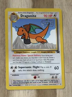 Original 1999 Pokemon TCG The First Movie Stamped Card #5 Dragonite Promo Nm/mnt - Image 1