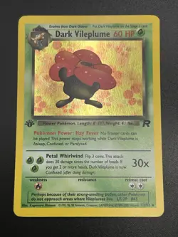 DARK VILEPLUME Pokemon Card - WOTC - 1st Edition - Team Rocket 13/82 HOLO NM (C) - Image 3