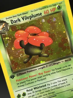 DARK VILEPLUME Pokemon Card - WOTC - 1st Edition - Team Rocket 13/82 HOLO NM (C) - Image 5