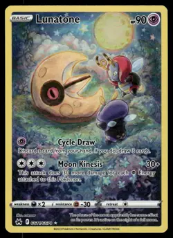 Pokemon Cards Lunatone GG11/GG70 Crown Zenith Galarian Gallery Holo NM *4 - Image 1