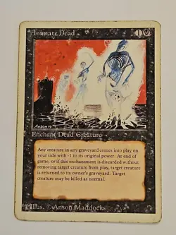 Animate Dead Revised Edition Magic the Gathering Uncommon - Image 1