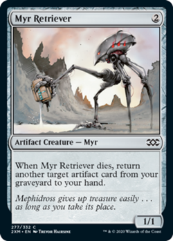 MTG Myr Retriever - Foil, Double Masters, Moderately Played, English - Image 1