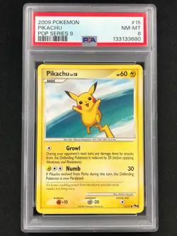 Pokemon 2009 Pikachu 15/17 Pop Series 9 PSA 8 - Image 1