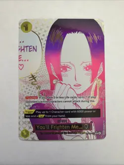 You'll Frighten Me... (Alternate Art) OP14-118 The Azure Sea's Seven Foil - Image 1