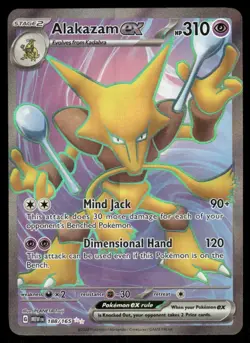 Pokemon Cards Alakazam ex 188/165 151 Ultra Rare NM - Image 1