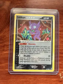 Pokemon Sableye EX Crystal Guardians 10/100 60 HP Holo Rare 2006 Card - Image 1