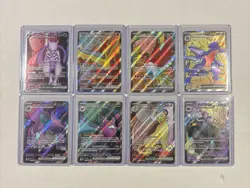 Pokemon Destined Rivals Ultra Rare 8 Card Lot Mewtwo 213/182, Garchomp, Moltres - Image 1