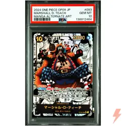 PSA 10 Marshall D. Teach (Manga Alt Art) OP09-093 ONE PIECE Card Game 2024 #3T8 - Image 1