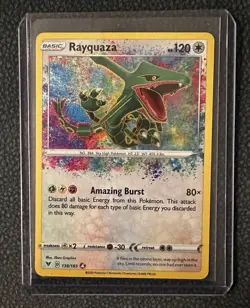 Pokemon TCG Rayquaza Vivid Voltage Holo Rare Card 138/185 - Image 1