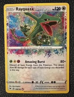 Pokemon TCG Rayquaza Vivid Voltage Holo Rare Card 138/185 - Image 2