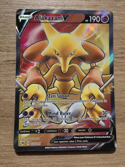 Pokemon Alakazam V TCG Full Art Ultra Rare Card Vivid Voltage 172/185 Holo NM - Image 1