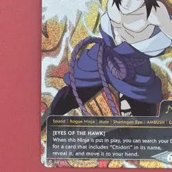 Naruto CCG: Sasuke Uchiha #PR055 [Eyes of the Hawk] Bandai Card - Image 4
