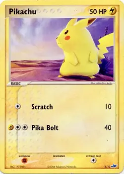 Pokemon Card - Pikachu Sandstorm Theme Deck 6/10 Common LP - Image 1