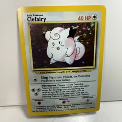 Pokemon TCG 1999 Clefairy Base Set Holo Unlimited Rare Card #5/102 - Image 1