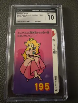 CGC GEM Mint 10 - 1989 Bandai Carddass Super Mario Bros. 3 #42 Princess Peach - Image 1