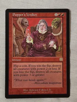 NM Puppet's Verdict Mercadian Masques Mtg Magic the Gathering - Image 1