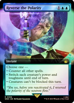 MTG FOIL Reverse the Polarity Extended Art - Doctor Who Commander #369 - Image 1