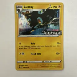 Luxray SWSH023 Rebel Clash Prerelease Promo Holo Rare Pokemon Card - Image 1