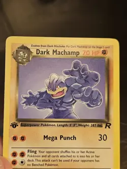 Pokemon Card Dark Machamp (27) LP Team Rocket 1st Edition Rare 27/82 - Image 3