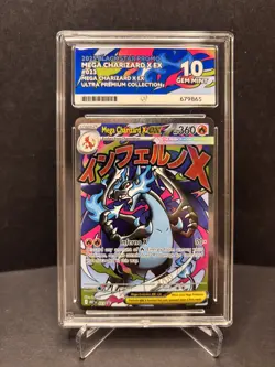 Mega Charizard X EX MEP 023 Black Star Promo Pokemon Card Ace 10 Grade Gem Mint - Image 1